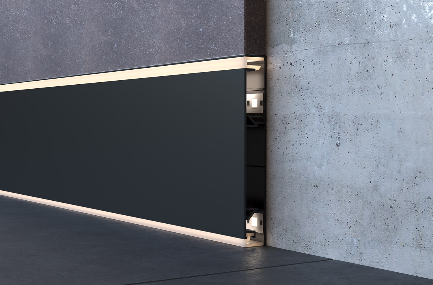 luceo aluminum led baseboard