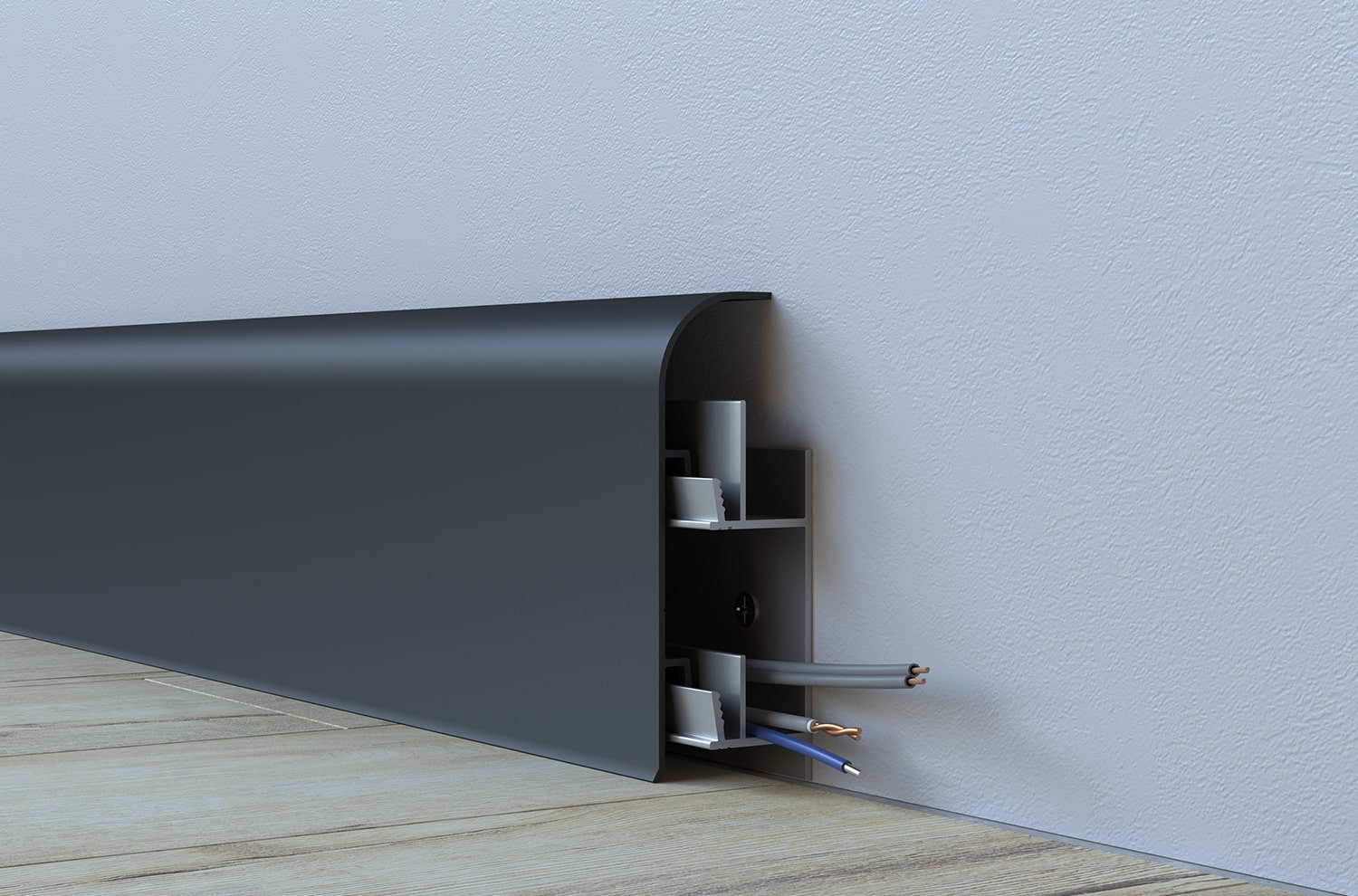 sentio aluminum skirting board