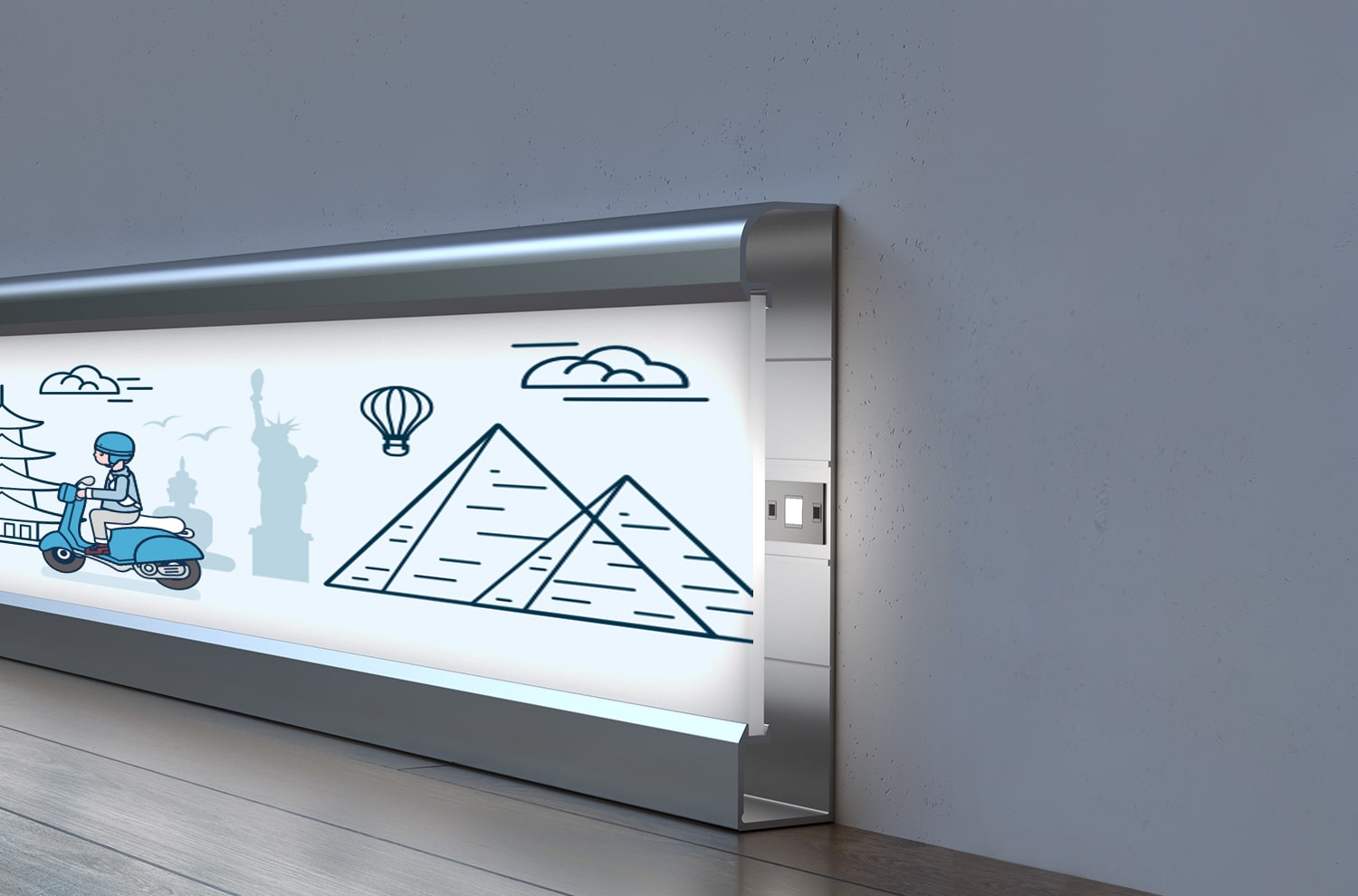 wishled aluminum led baseboard