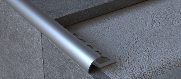 ROUND-FIX ALUMINUM TILE TRIM